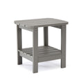 Backyard Lifestyles - Side Table w/Shelf - Light Gray