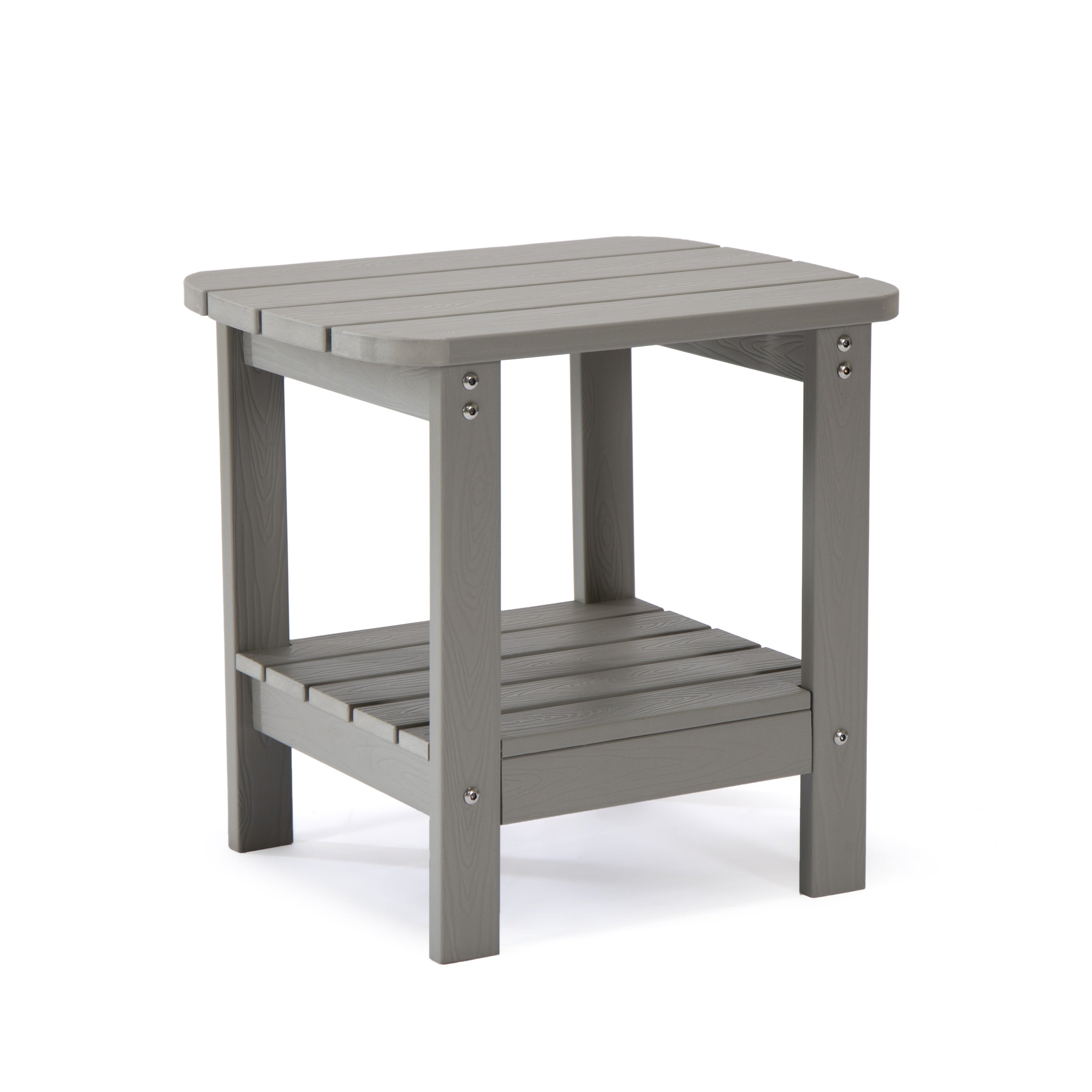Backyard Lifestyles - Side Table w/Shelf - Light Gray