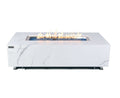 Elementi Plus - Carrara Porcelain Fire Table - White Rectangle - Liquid Propane