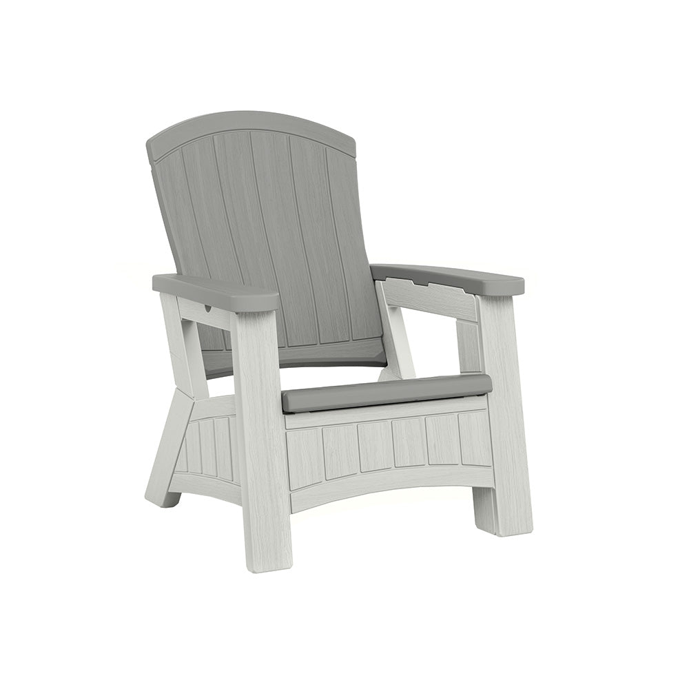 Suncast - Adirondack Chair with Storage - Dove Gray/Ice Cube