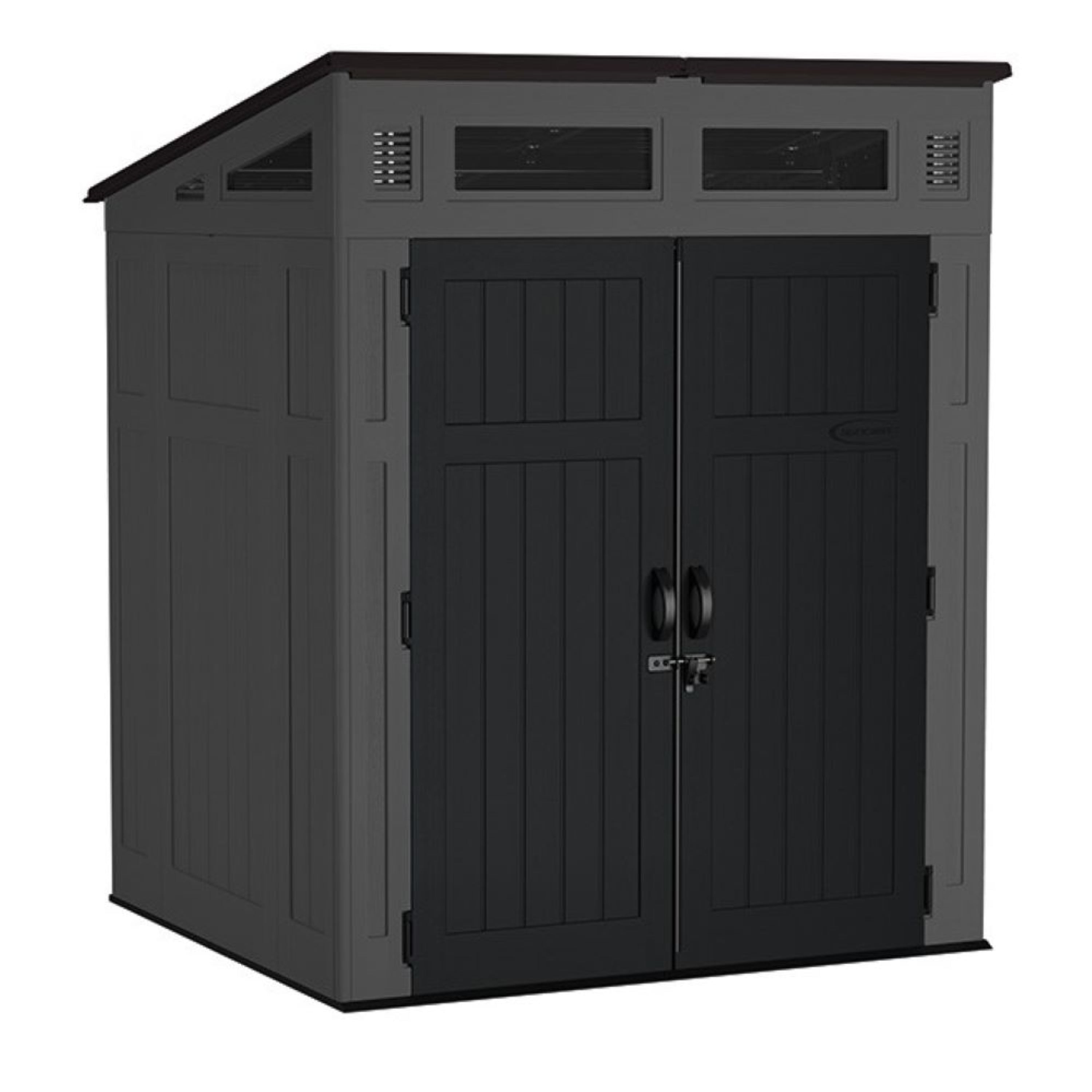 Suncast - Modernist® 6' x 5' Storage Shed - Peppercorn/Black
