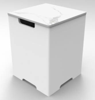 Elementi Plus - Tank Cover - Porcelain Top - White