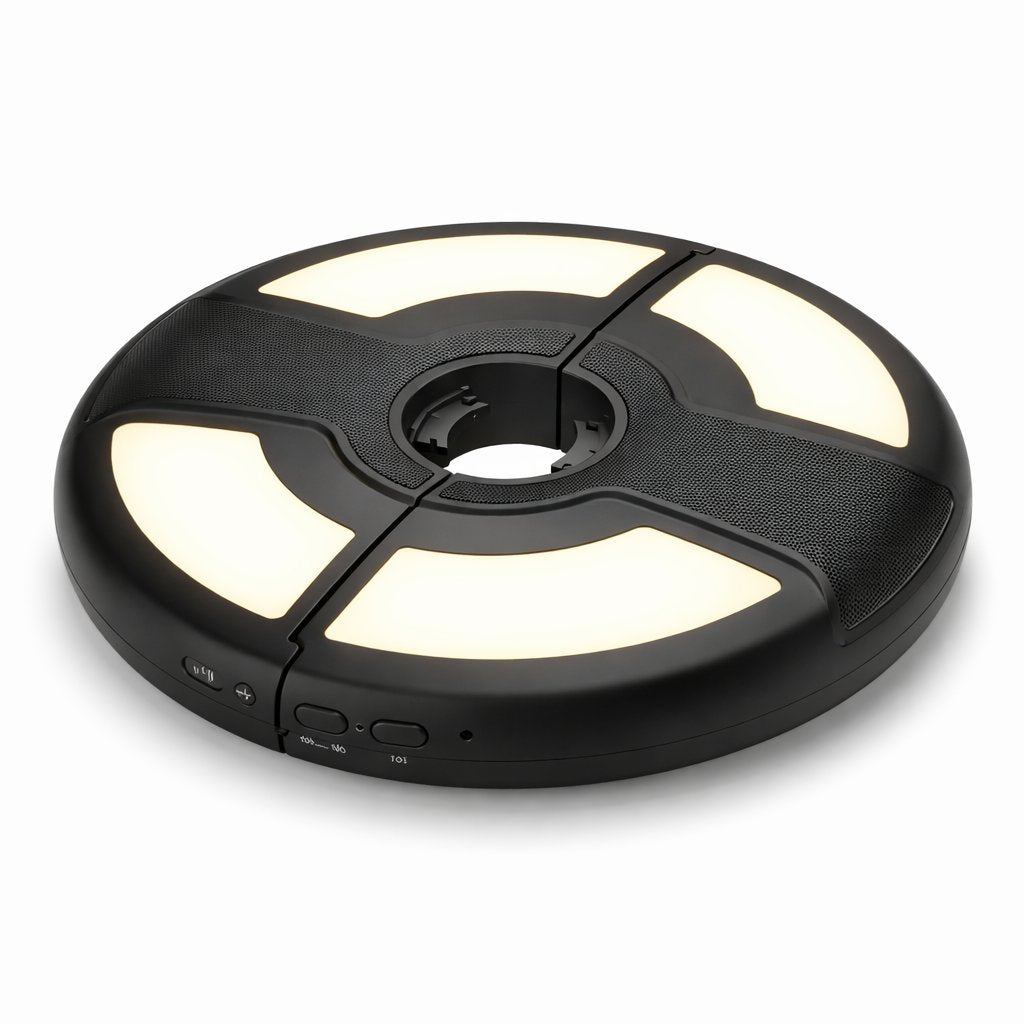 Treasure Garden - Luna Pro Multicolor Umbrella Light w/Bluetooth Speaker - Black