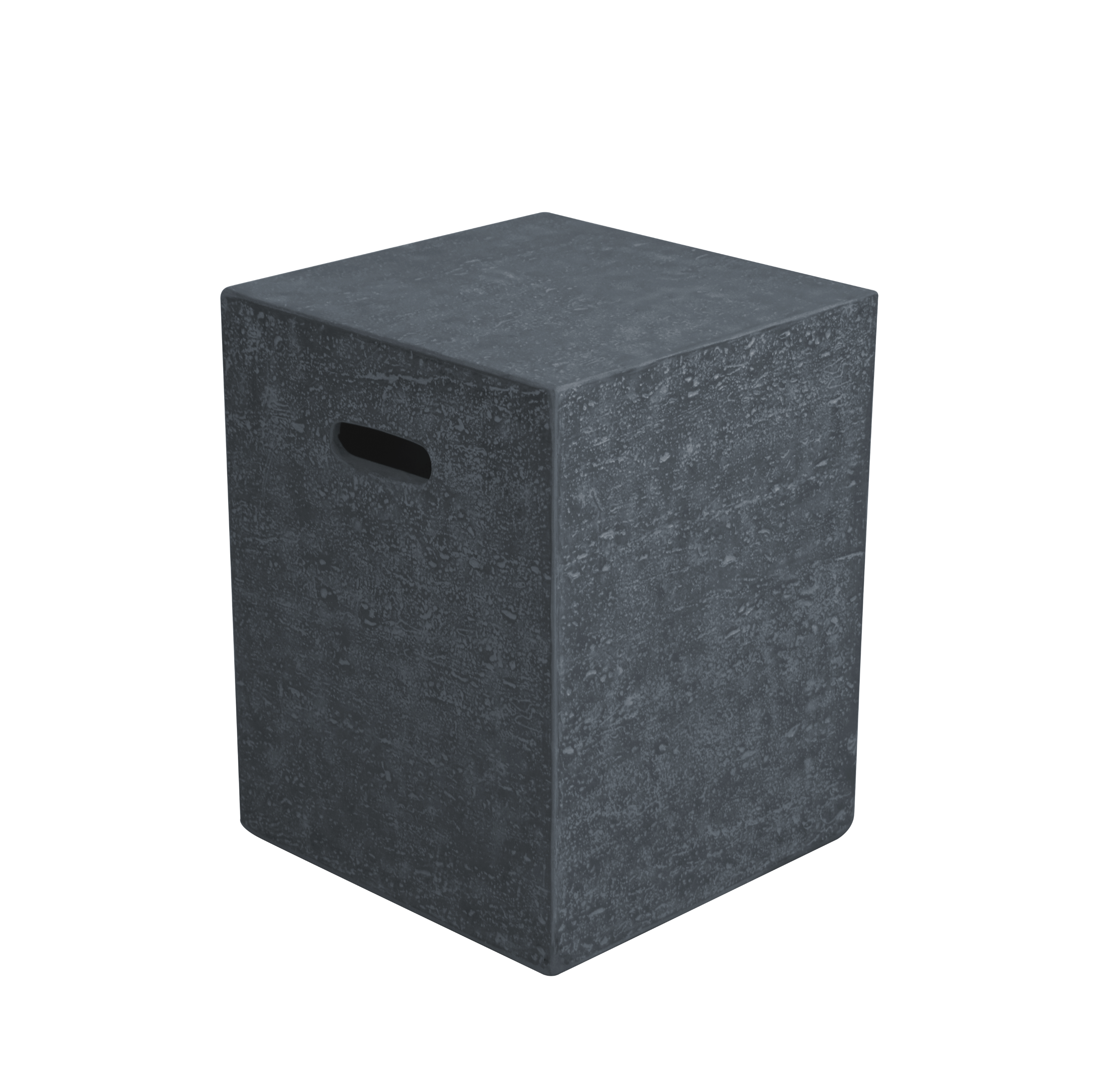 Elementi - Square Tank Cover - Textured Finish - Dark Gray
