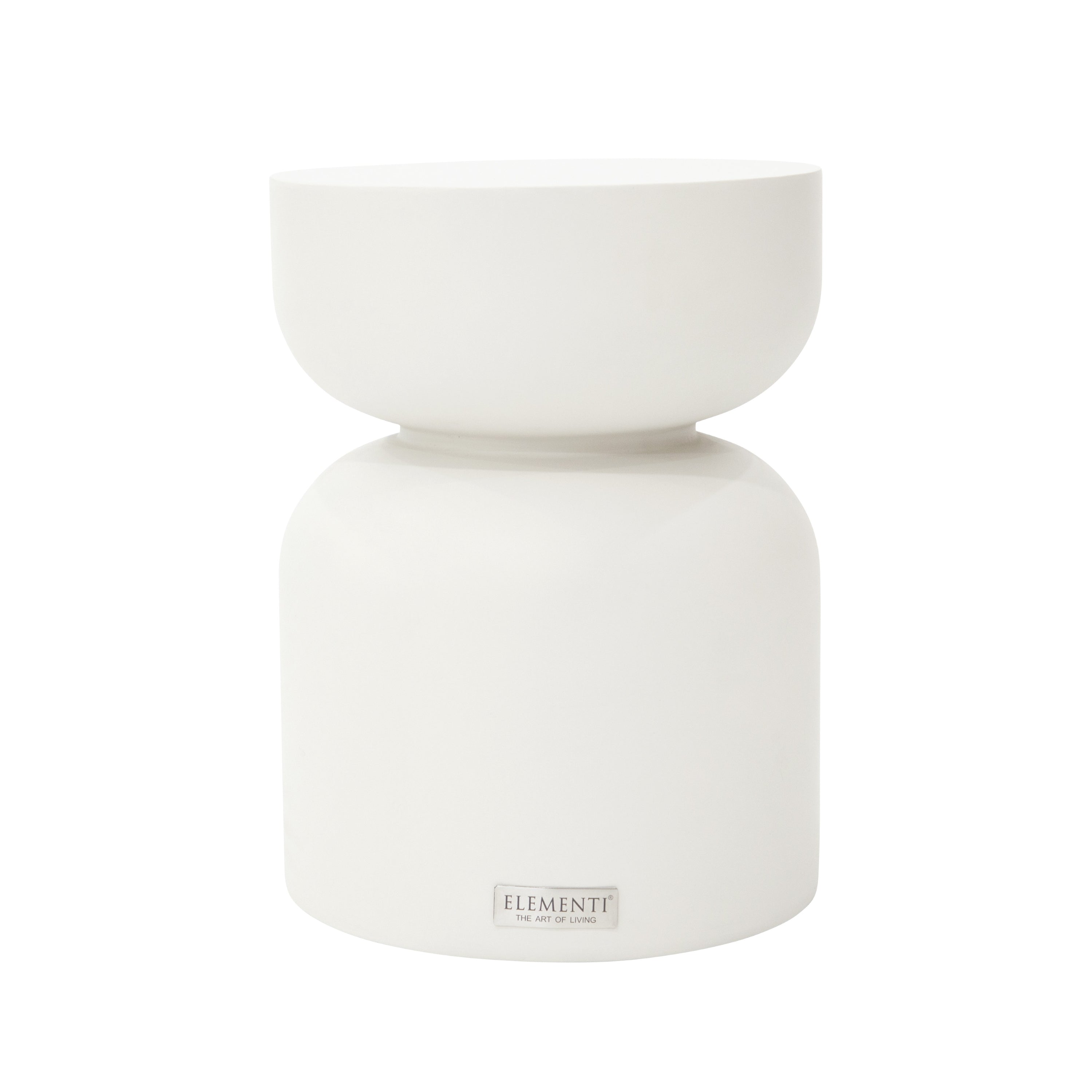 Elementi Home - Chronos Side Table Small - Cream White