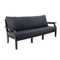 Backyard Lifestyles - 3 Seat Sofa Including Cushions - Black Frame & Grey Cushions