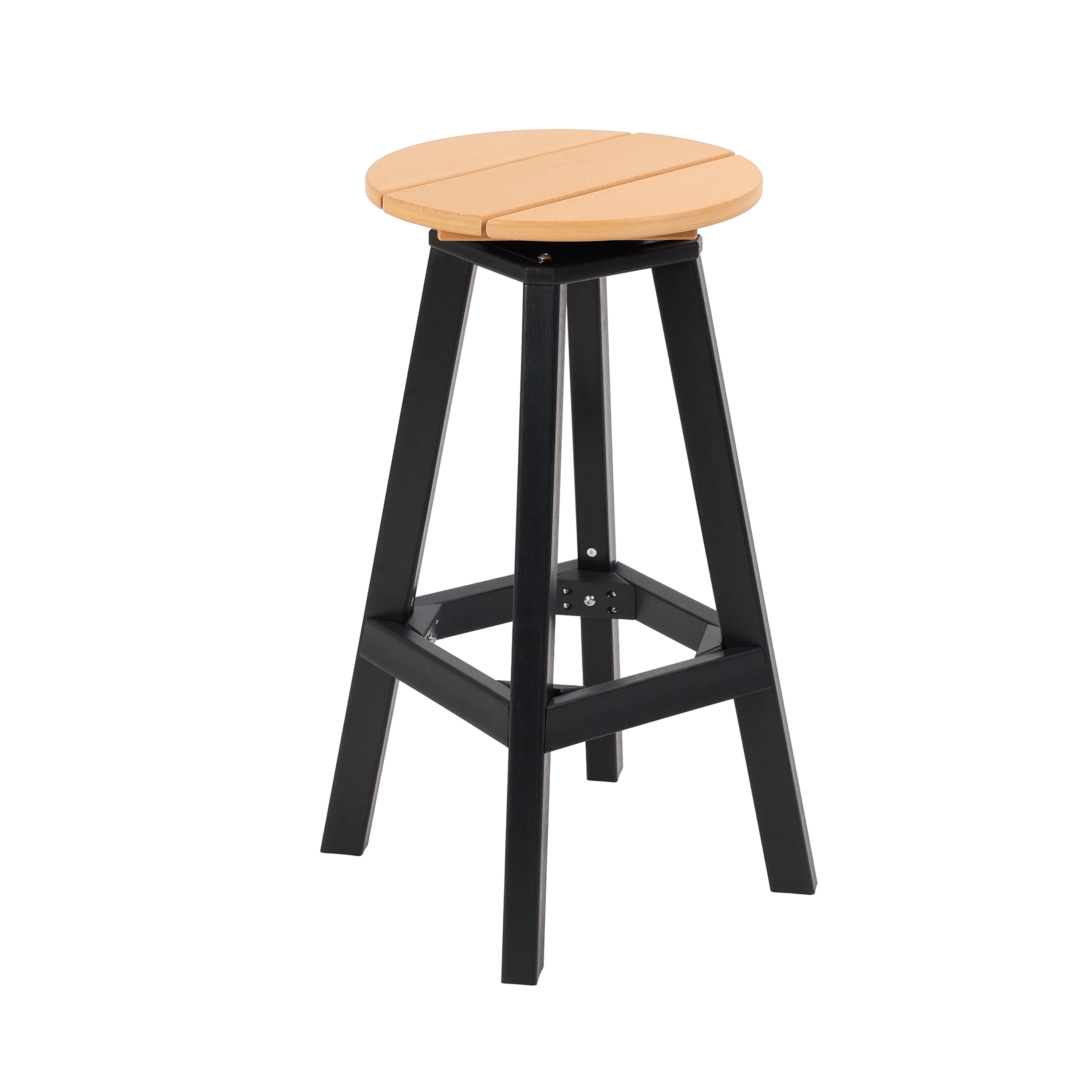Backyard Lifestyles - Swivel Bar Stool - Round Seat - Black/Brown