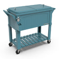 Permasteel - 80QT Furniture Style Patio Cooler with Divider - Teal