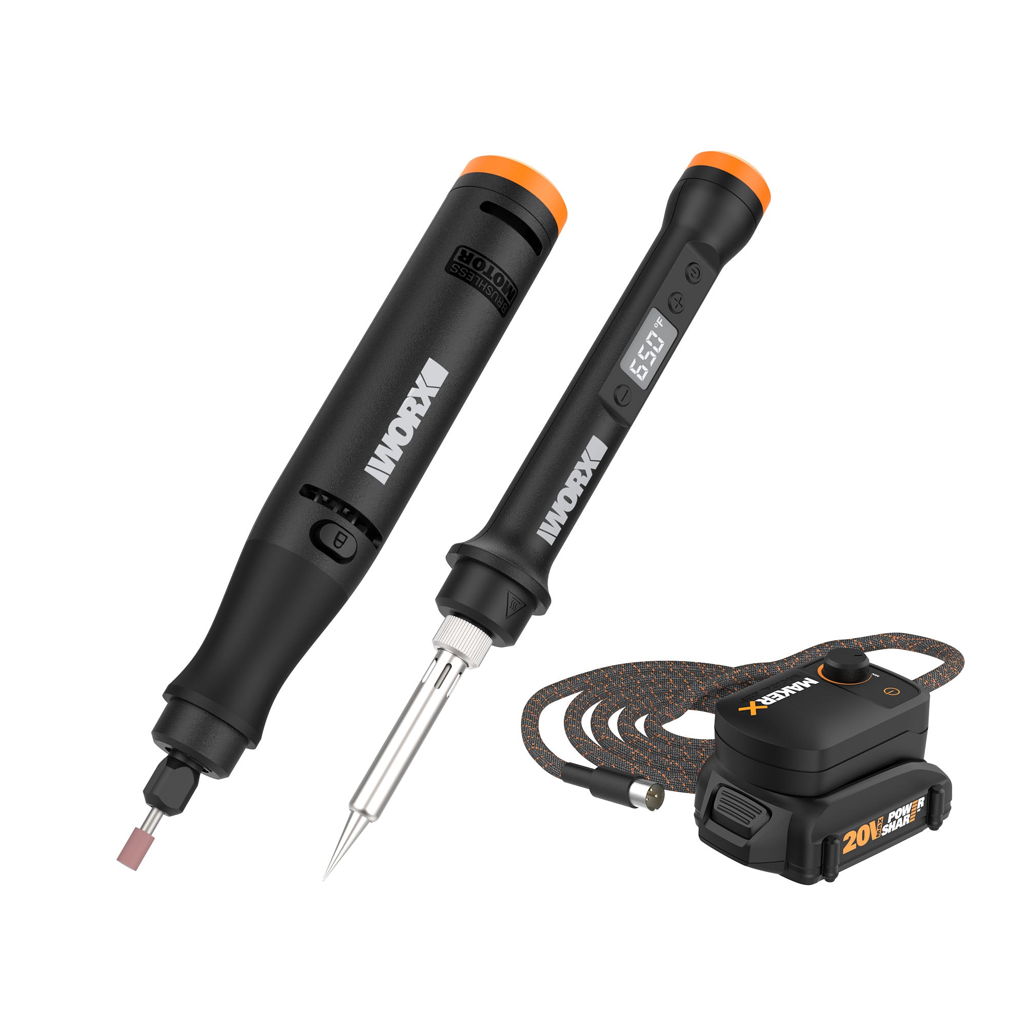 Worx -- 20V MakerX Rotary Tool and Wood & Metal Crafter Kit w/Accessories