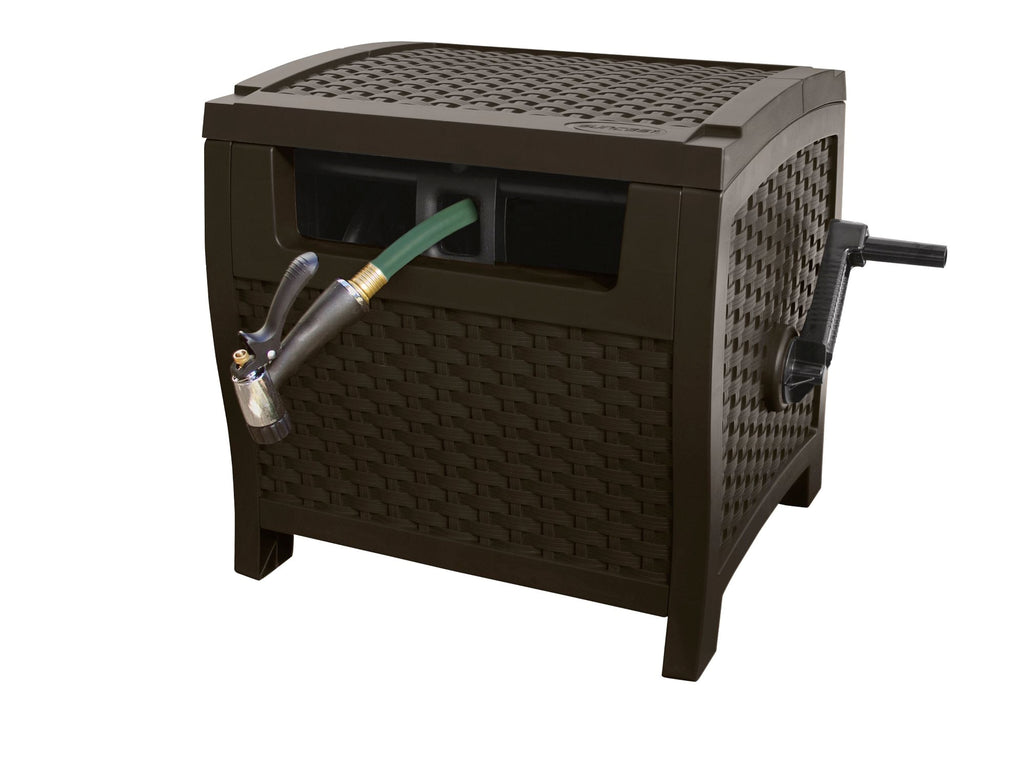 Suncast - 175 ft. Slide Trak® Hose Hideaway® - Java