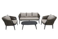 Backyard Lifestyles - Nautique 4pc Conversation Patio Set - Charcoal