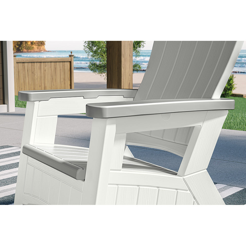 Suncast - Adirondack Chair with Storage - Dove Gray/Ice Cube