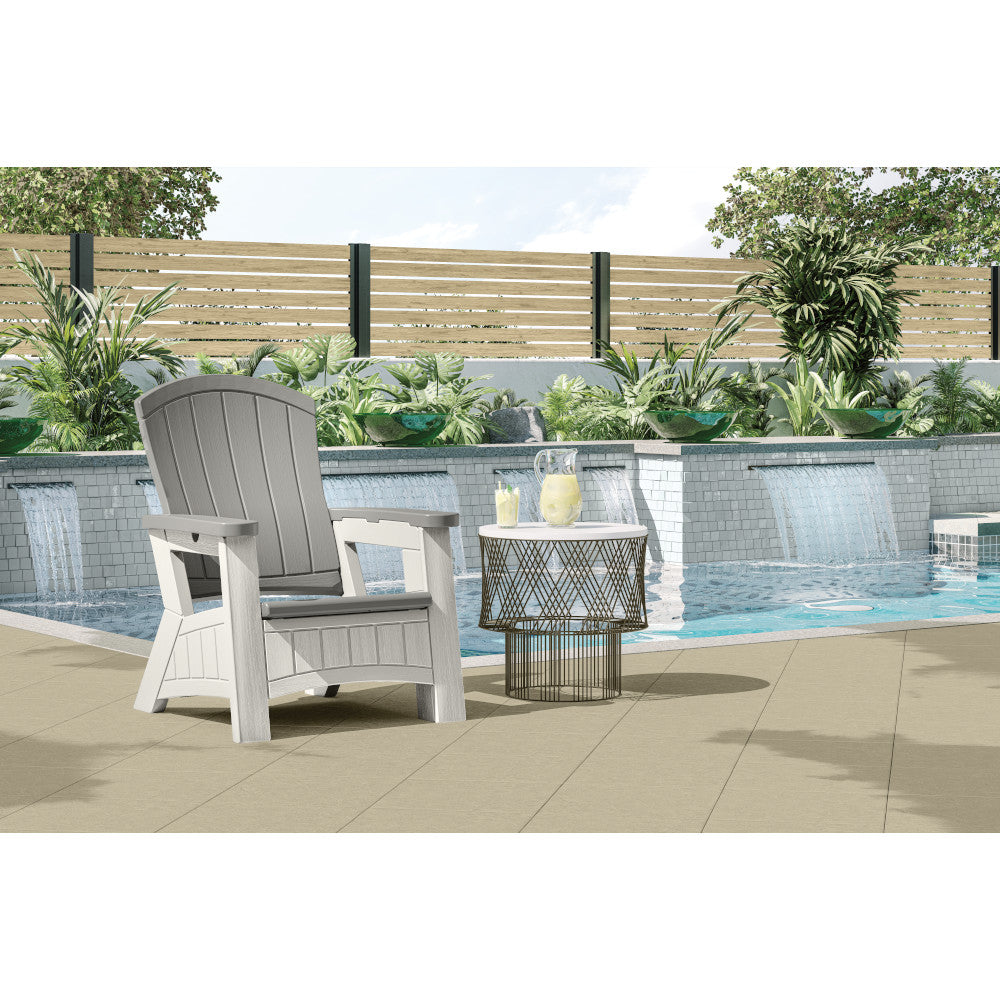 Suncast - Adirondack Chair with Storage - Dove Gray/Ice Cube