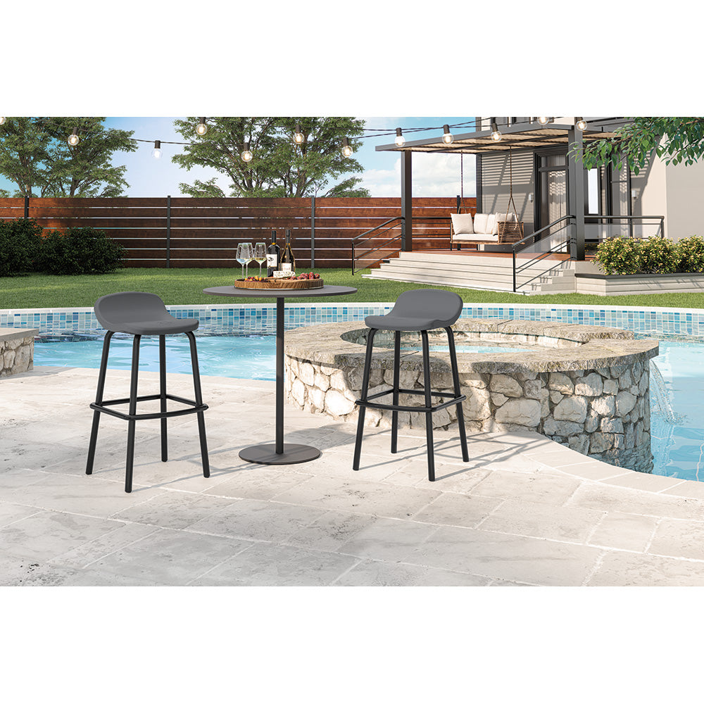 Suncast - Outdoor Bar Stools 2-pack - Cool Gray