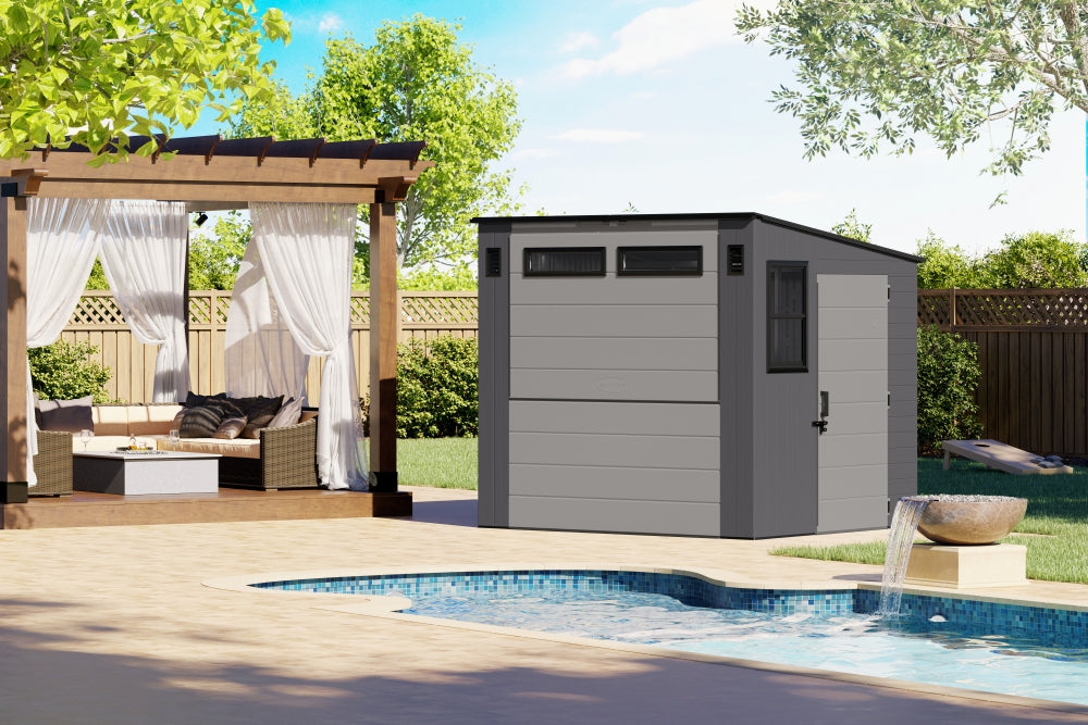 Suncast - 8' x 7' Cabana Entertainment Shed - Cool...