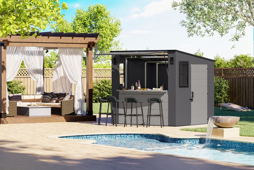 Suncast - 8' x 7' Cabana Entertainment Shed - Cool...