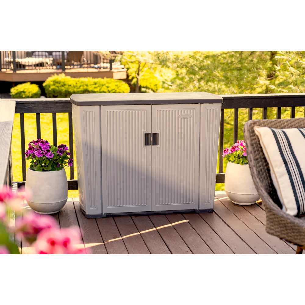 Suncast - 130 Gal. Backyard Oasis Storage Unit - Dove Gray