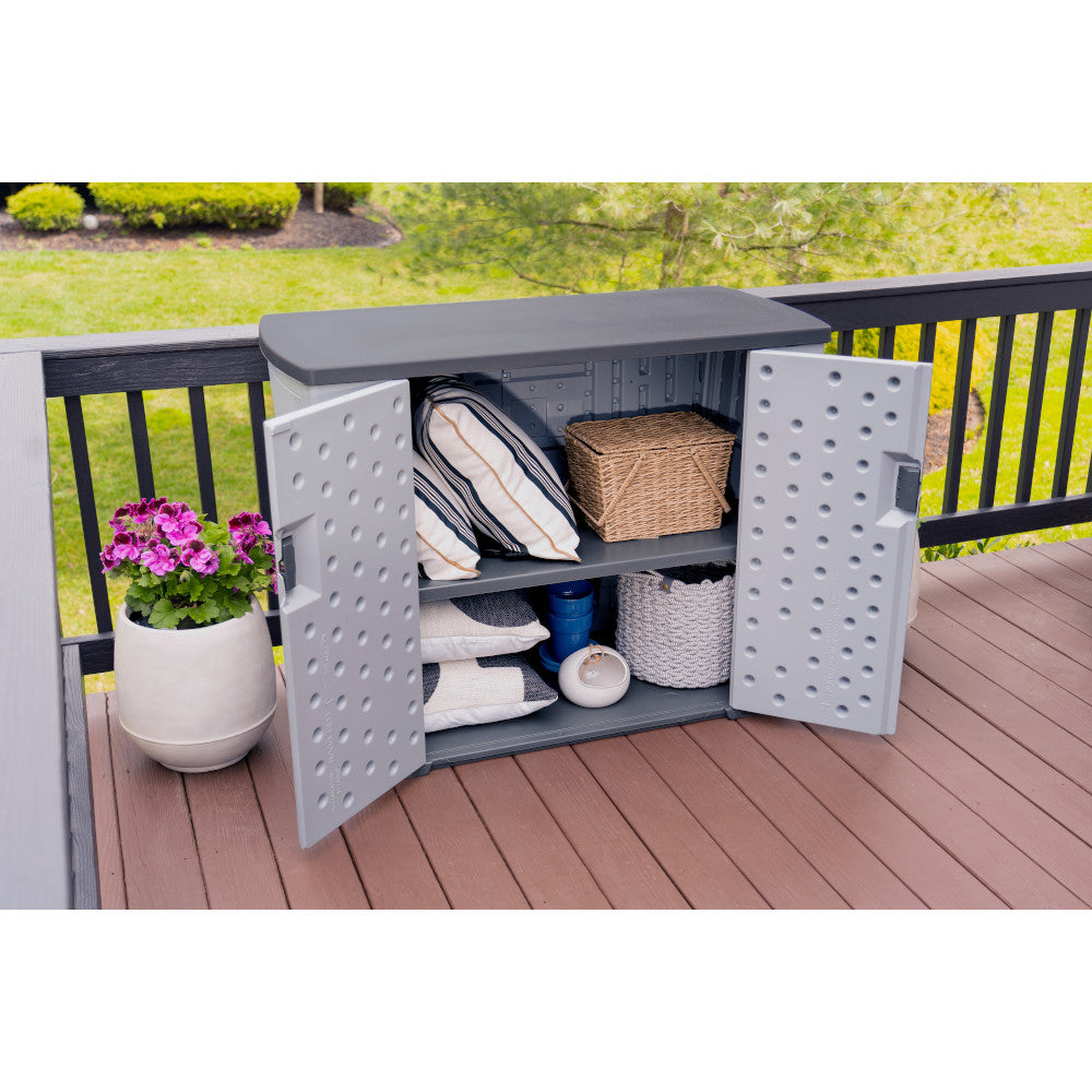 Suncast - 130 Gal. Backyard Oasis Storage Unit - Dove Gray