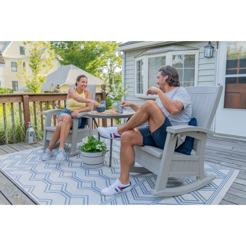 Suncast - Rocking Chair with Storage - Dove Gray