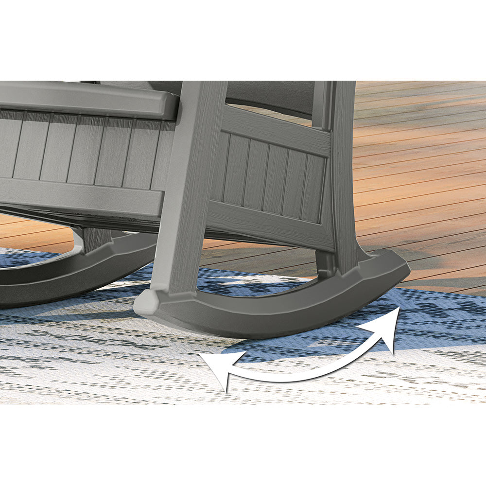 Suncast - Rocking Chair with Storage - Dove Gray