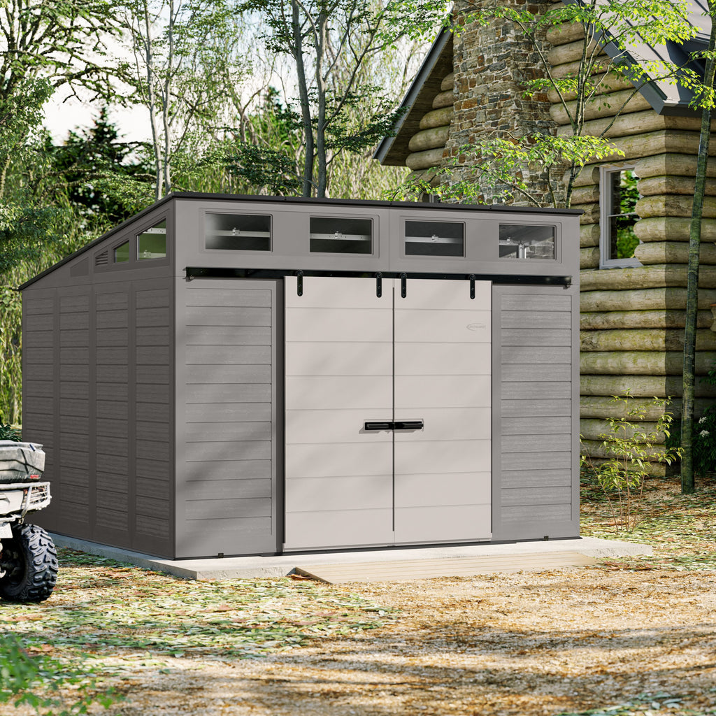 Suncast - Mega Modernist® 12 ft. x 12 ft. Storage Shed - Detail View
