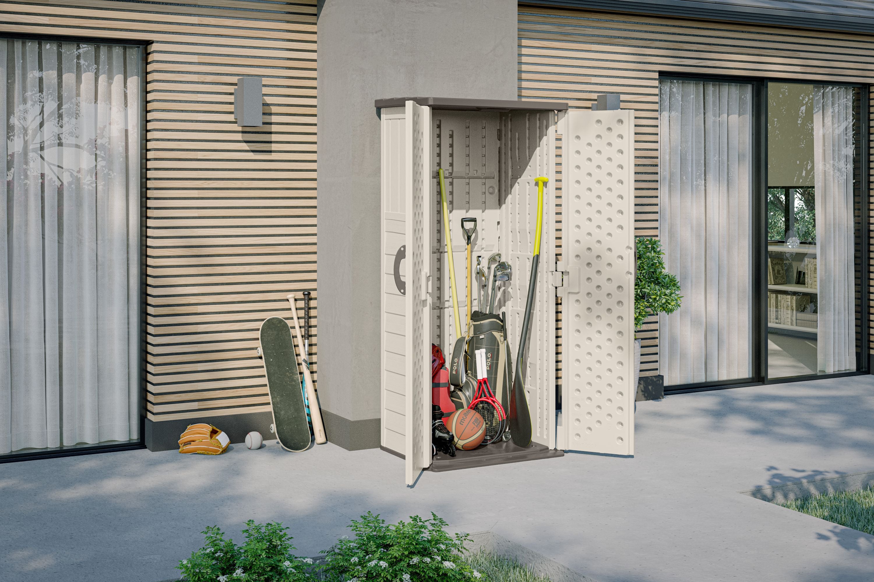 Suncast - Vertical Shed - Vanilla - Detail View 4