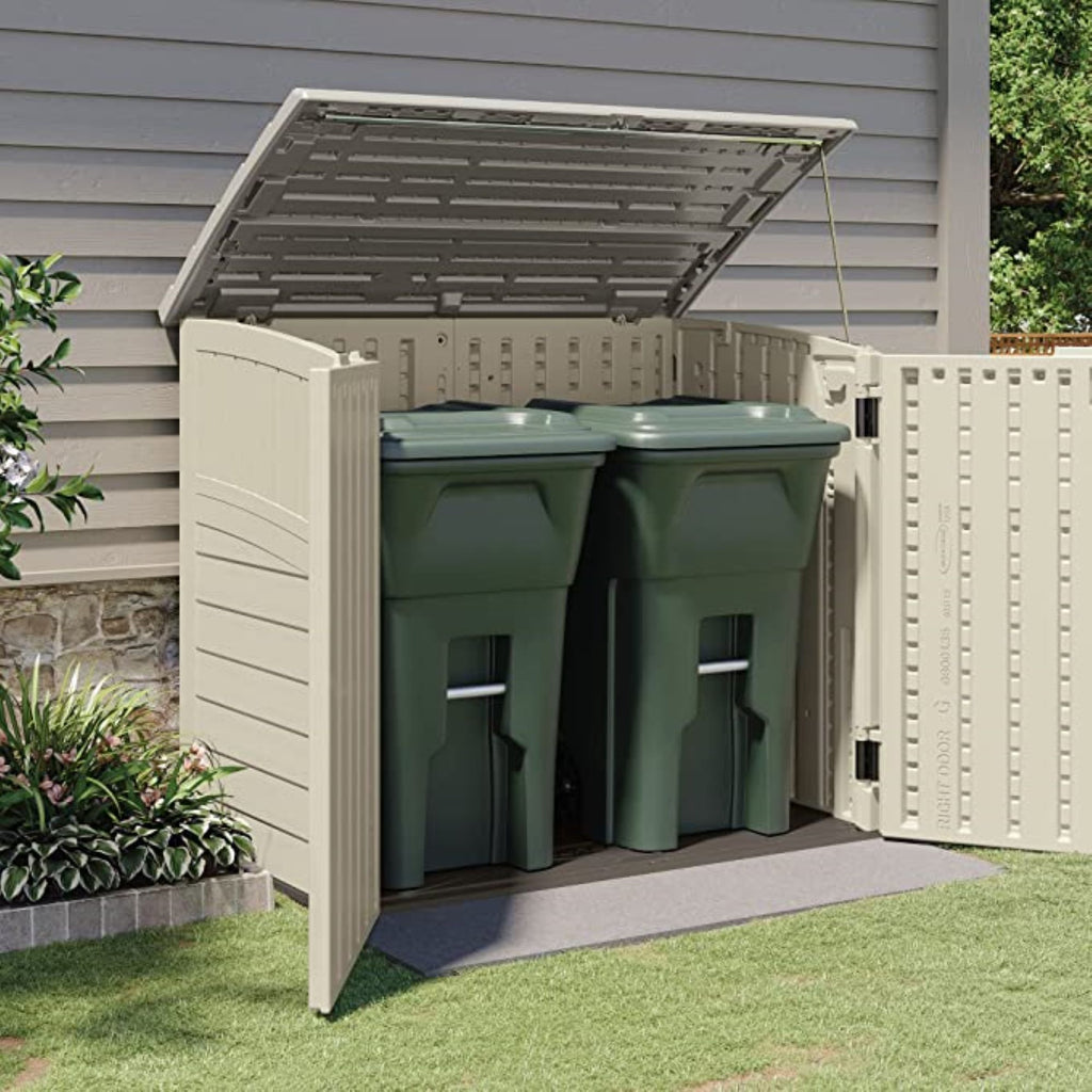 Suncast - 34 cu.ft. Horizontal Shed - Vanilla with...