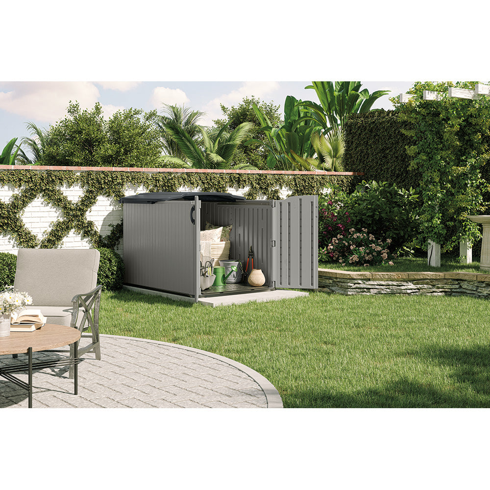 Suncast - Glidetop Horizontal Shed 98 cu.ft.- Dove Gray