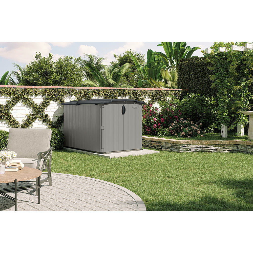 Suncast - Glidetop Horizontal Shed 98 cu.ft.- Dove Gray