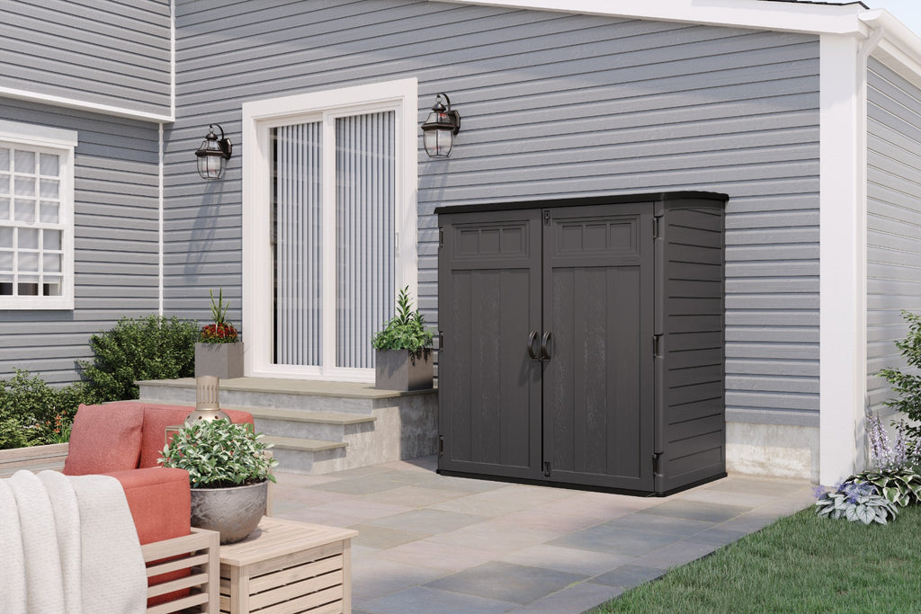 Suncast - XL Vertical Shed 106 cu. ft. - Peppercorn