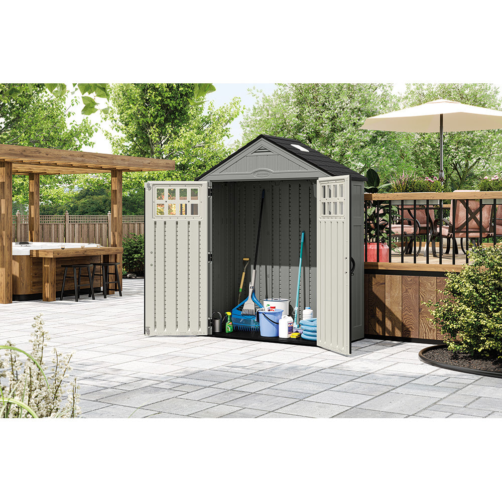 Suncast - Everett® 6' x 3' Storage Shed - Dove Gray