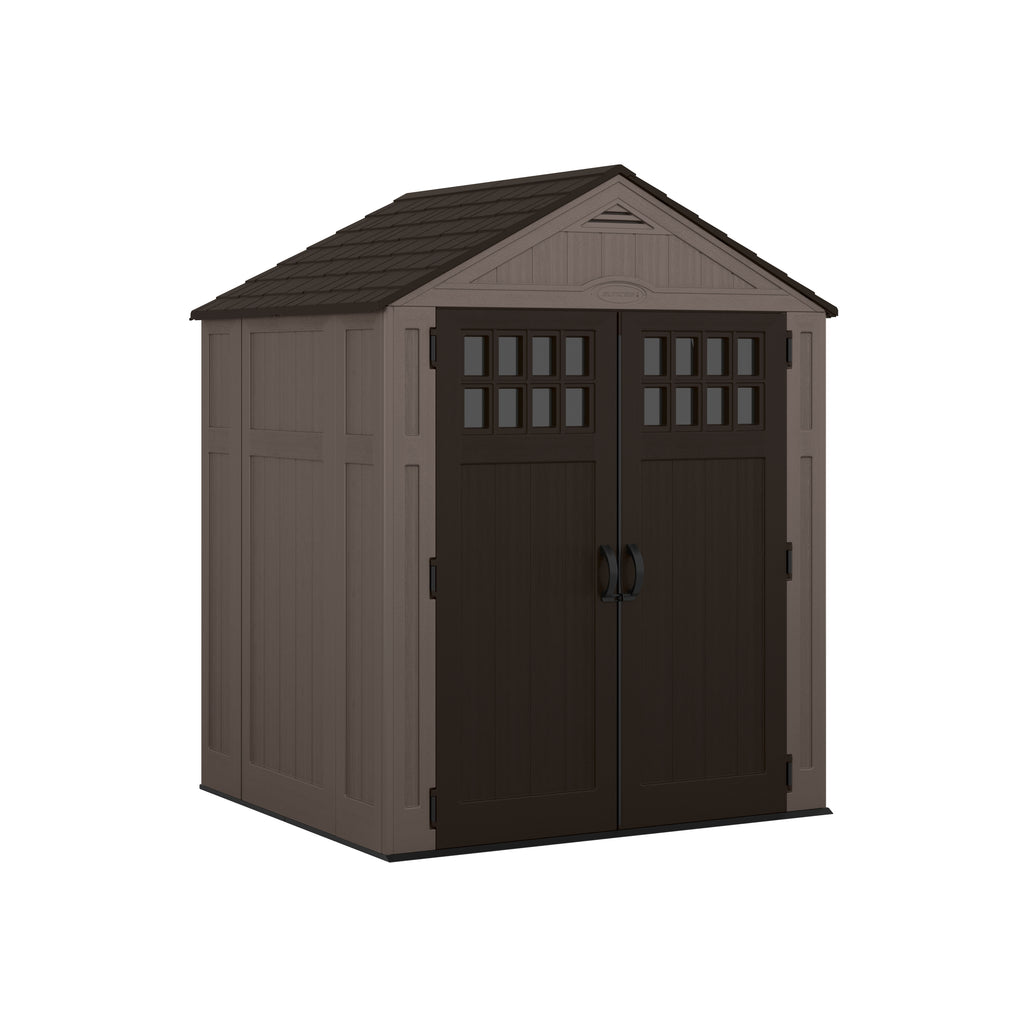 Suncast - Everett® 6' x 5' Storage Shed - Dark Taupe