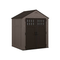 Suncast - Everett® 6' x 5' Storage Shed - Dark Taupe