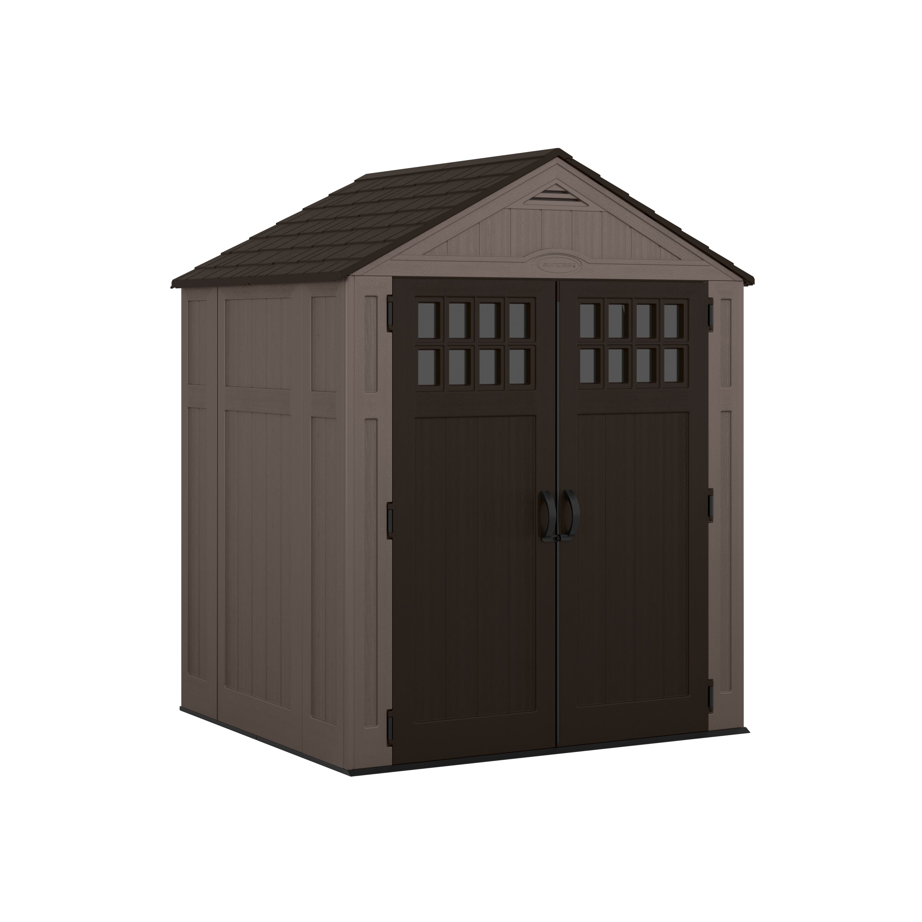 Suncast - Everett® 6' x 5' Storage Shed - Dark Taupe