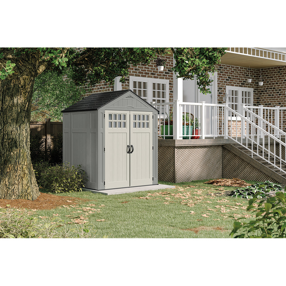 Suncast - Everett® 6' x 5' Storage Shed - Dove Gray