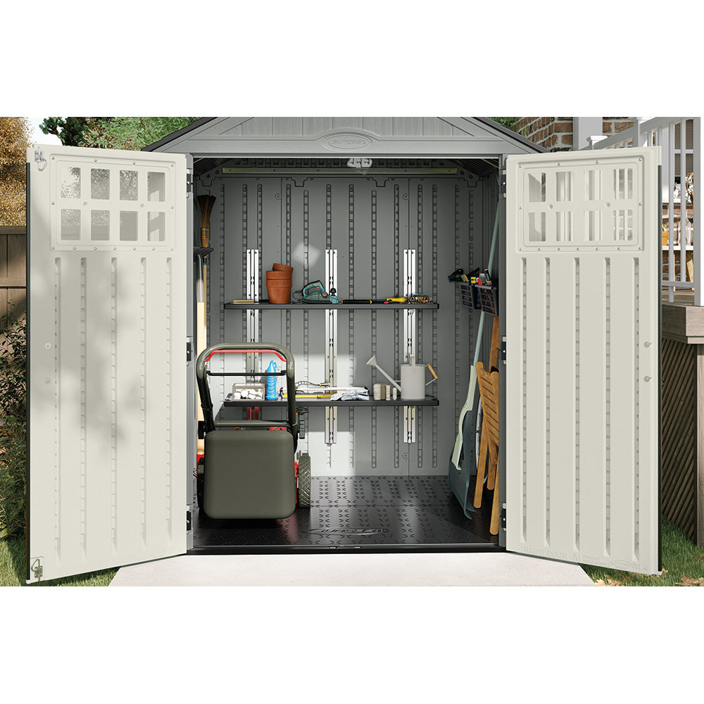 Suncast - Everett® 6' x 5' Storage Shed - Dove Gray