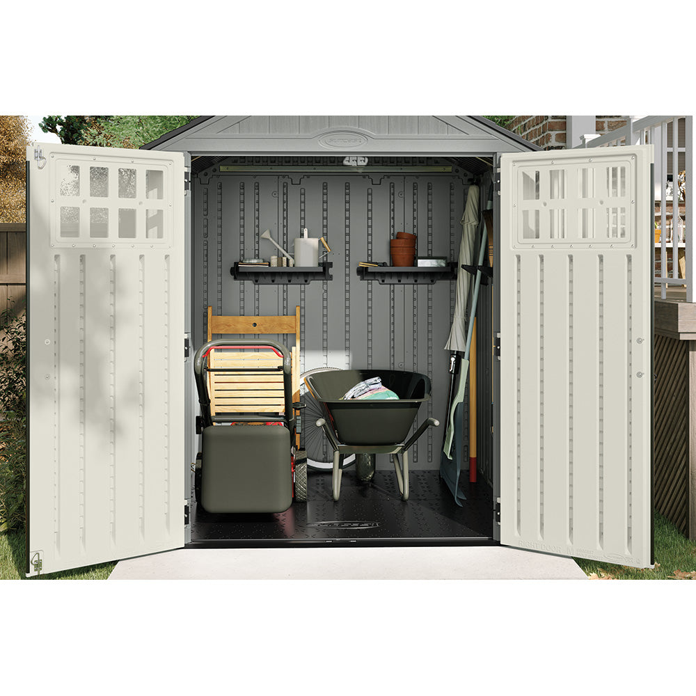 Suncast - Everett® 6' x 5' Storage Shed - Dove Gray
