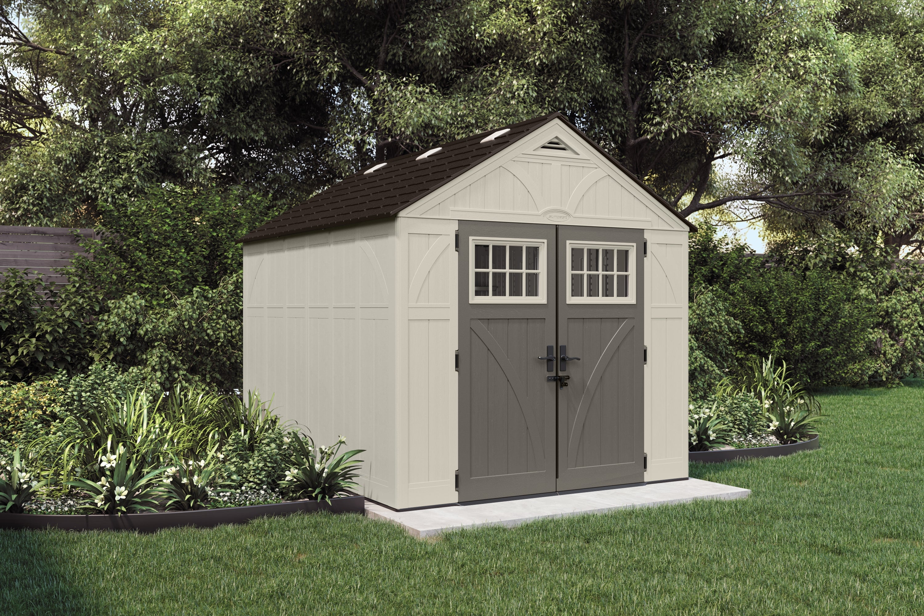 Suncast - Tremont 8' x 10' Storage Shed - Vanilla