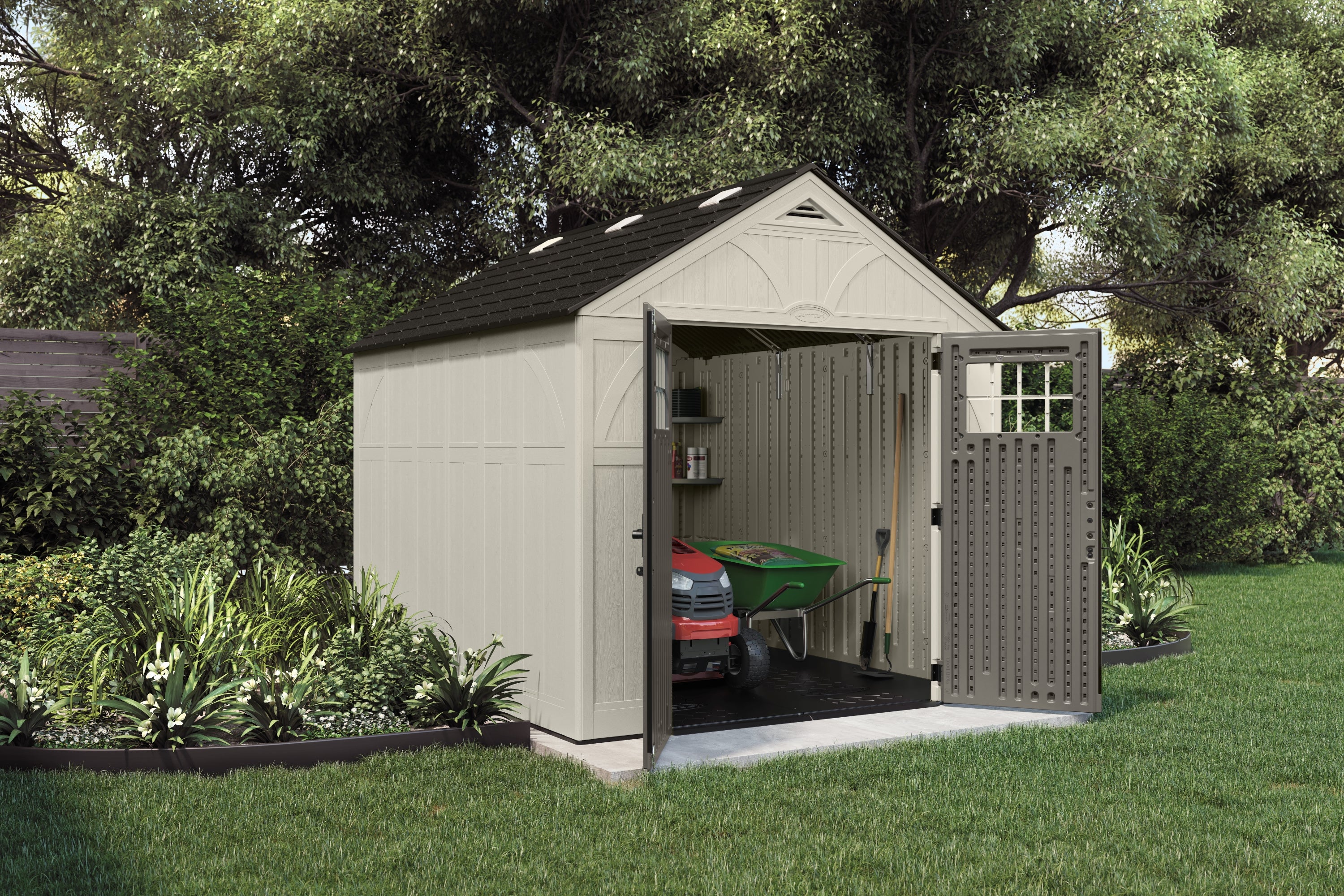 Suncast - Tremont 8' x 10' Storage Shed - Vanilla