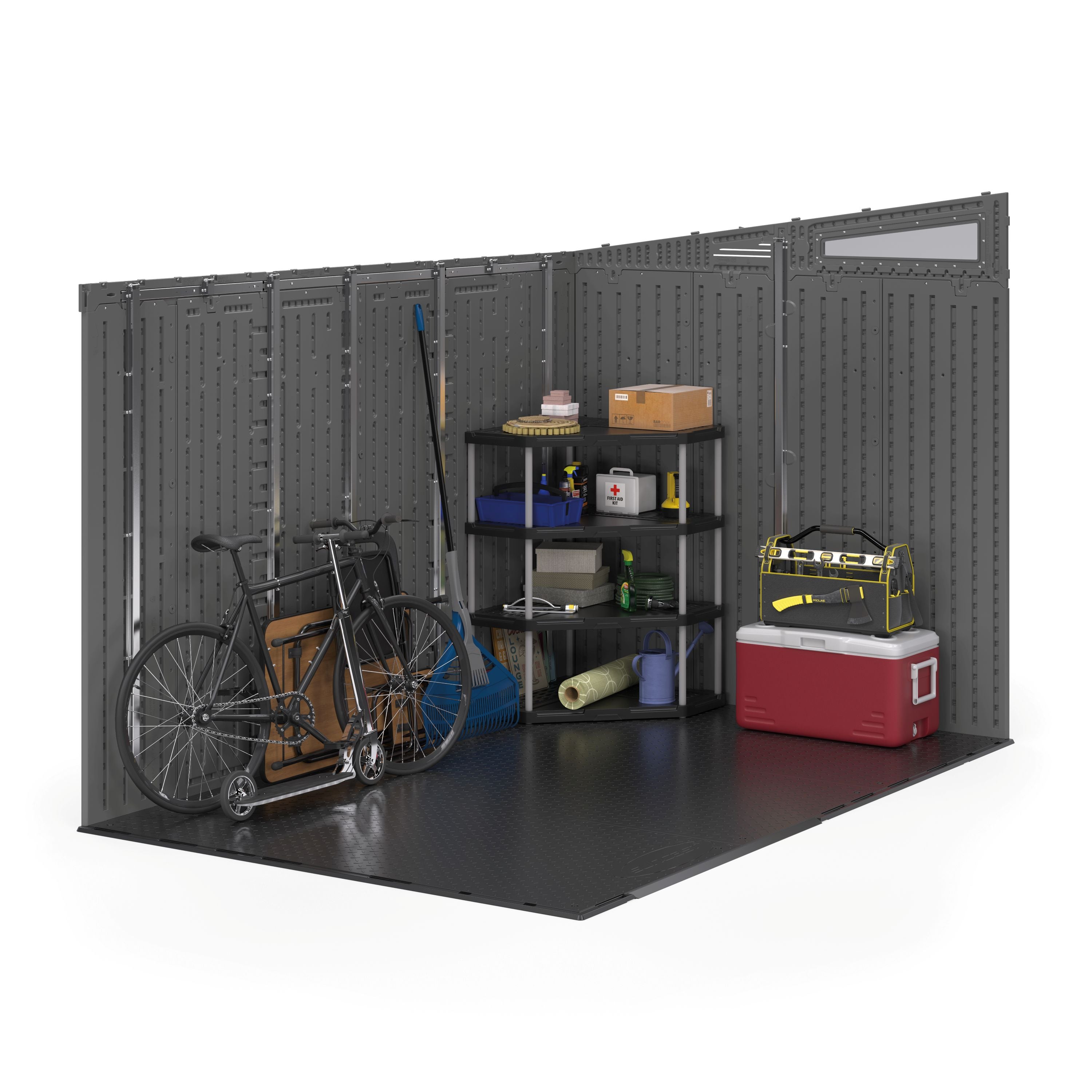 Suncast - Modernist 10 ft. x 7 ft. Barn Door Storage Shed - Detail View 6