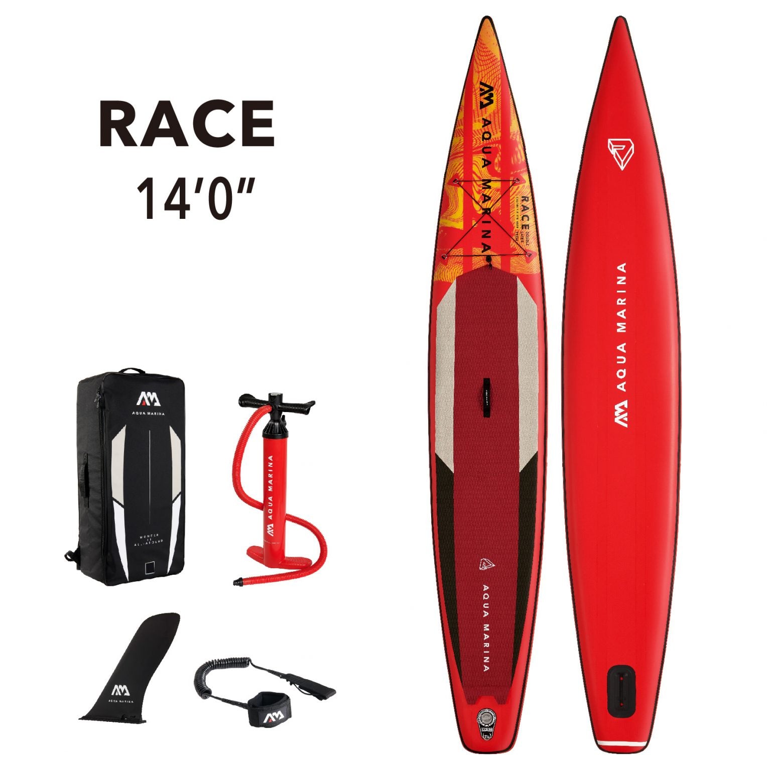 Aqua Marina -- RACE 14' Racing Inflatable Stand Up Paddle Board (iSup)