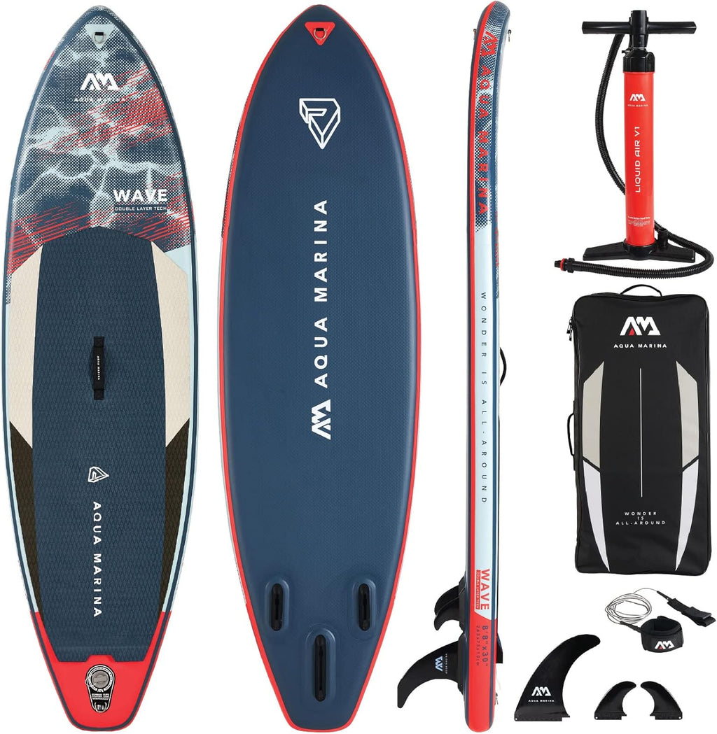 Aqua Marina -- WAVE 8' 8" Surf Inflatable Stand Up Paddle Board (iSup)
