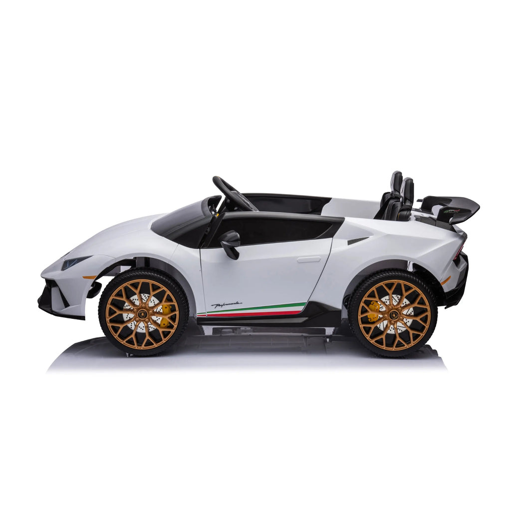 Freddo - 24V Lamborghini Huracan 2 Seater Kids' Electric Ride-On - White