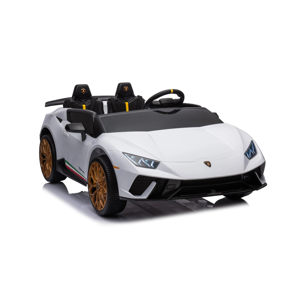Freddo - 24V Lamborghini Huracan 2 Seater Kids' Electric Ride-On - White