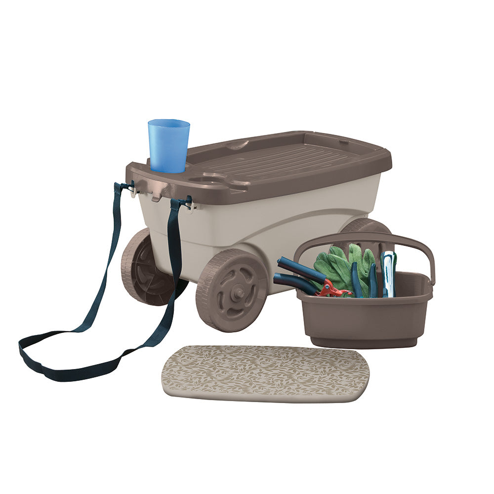 Suncast - Garden Scooter - Taupe with Mocha Lid