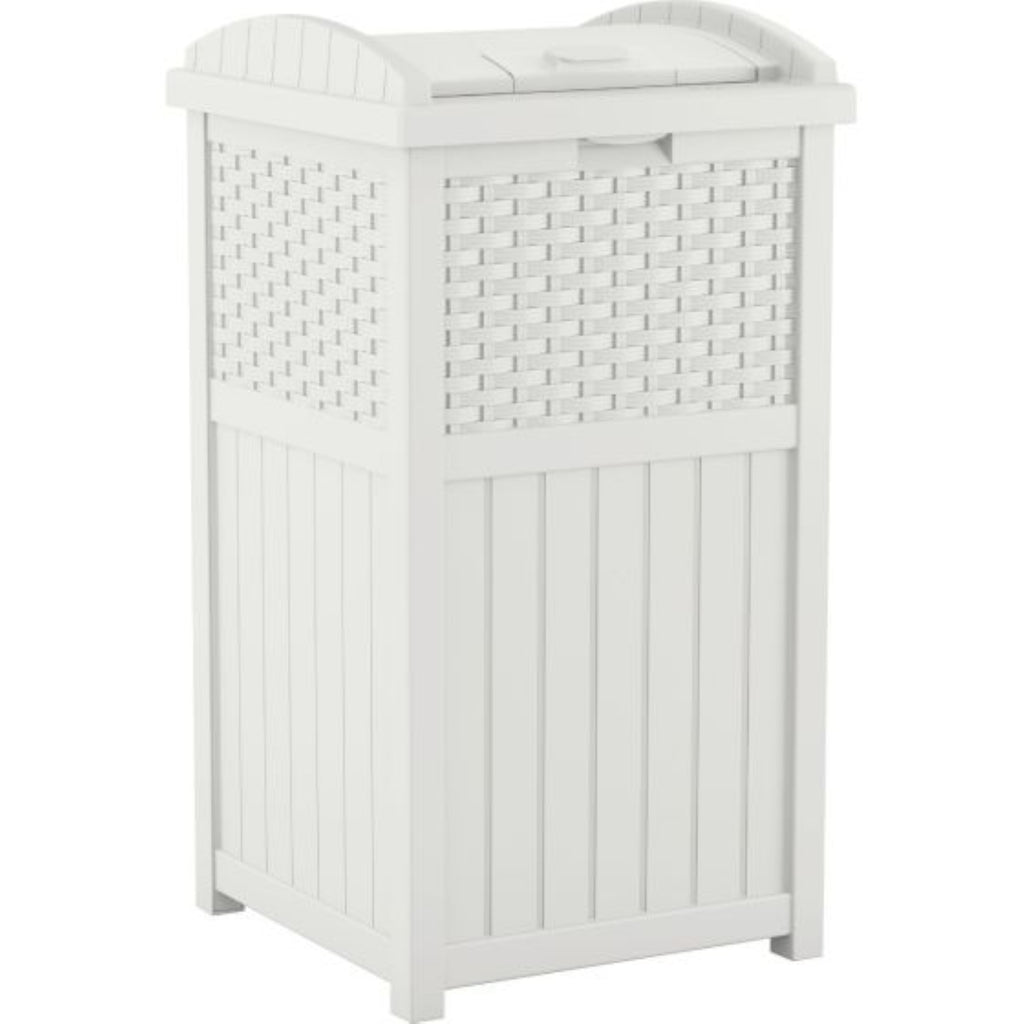Suncast - Wicker Trash Hideaway® - White