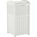Suncast - Wicker Trash Hideaway® - White