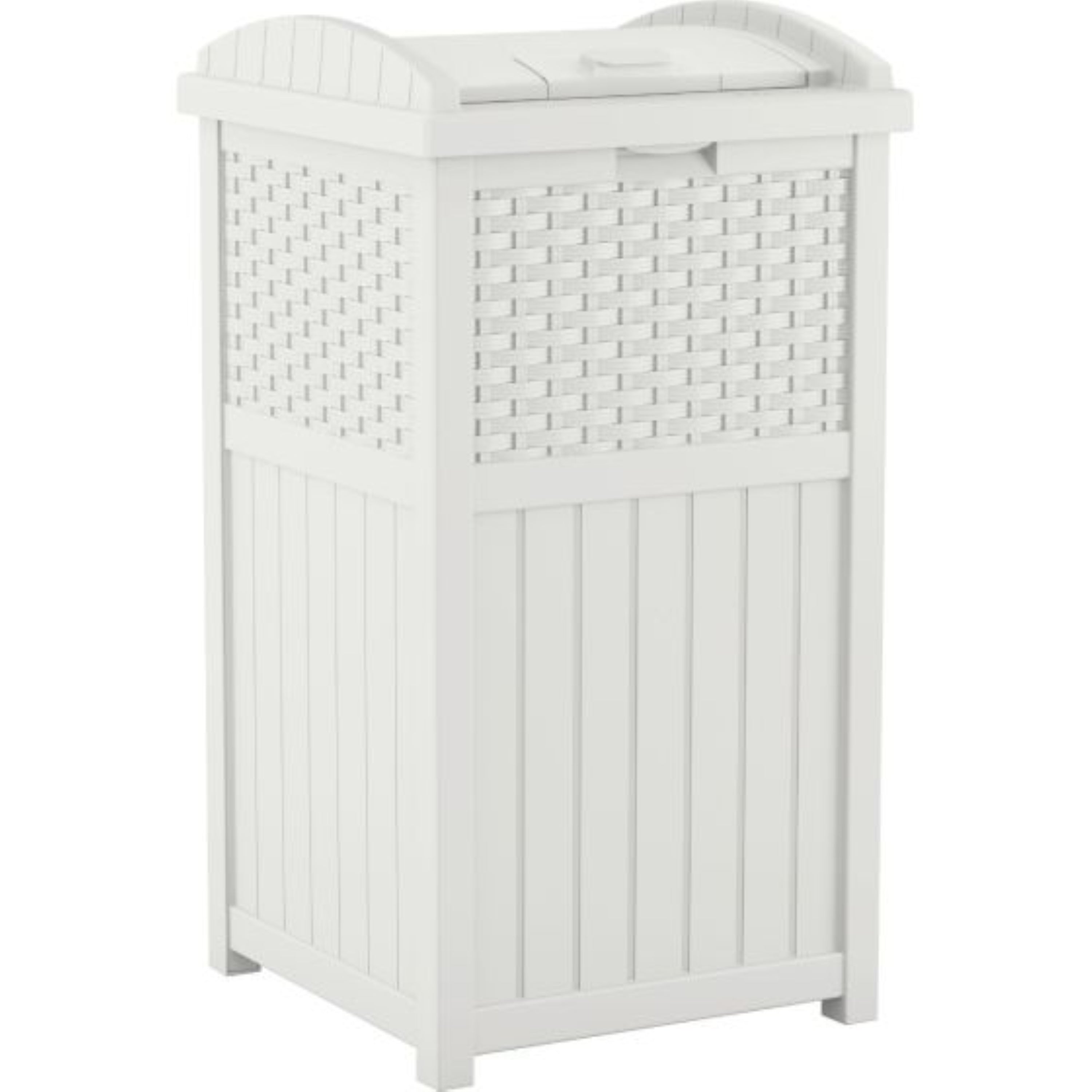 Suncast - Wicker Trash Hideaway® - White