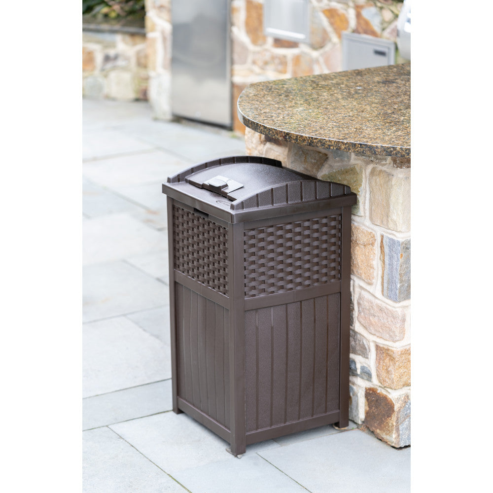 Suncast - Wicker Trash Hideaway® - Java