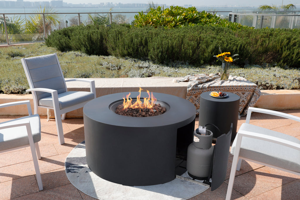 Pacaya Fire Table - Dark Gray - Liquid Propane - View 5 - Elementi Fires